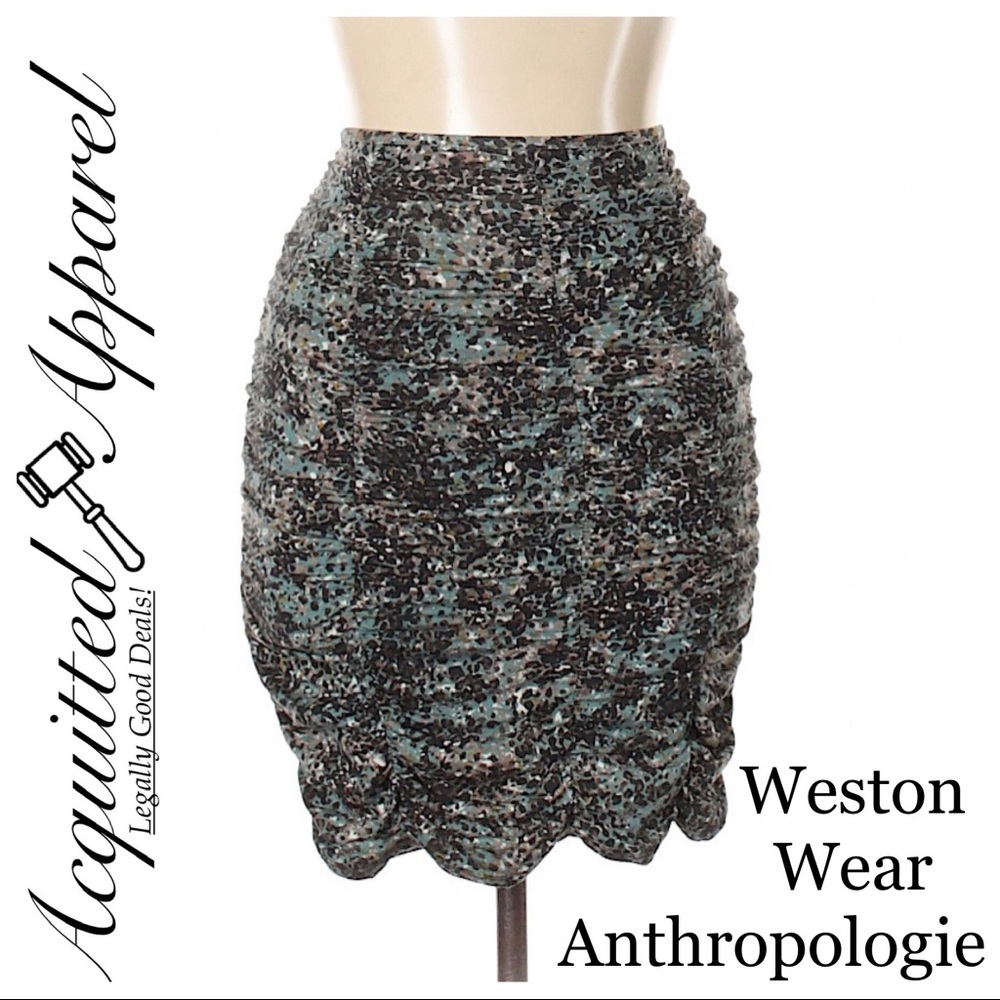 Anthropologie | Weston Wear Pencil Skirt Scalloped